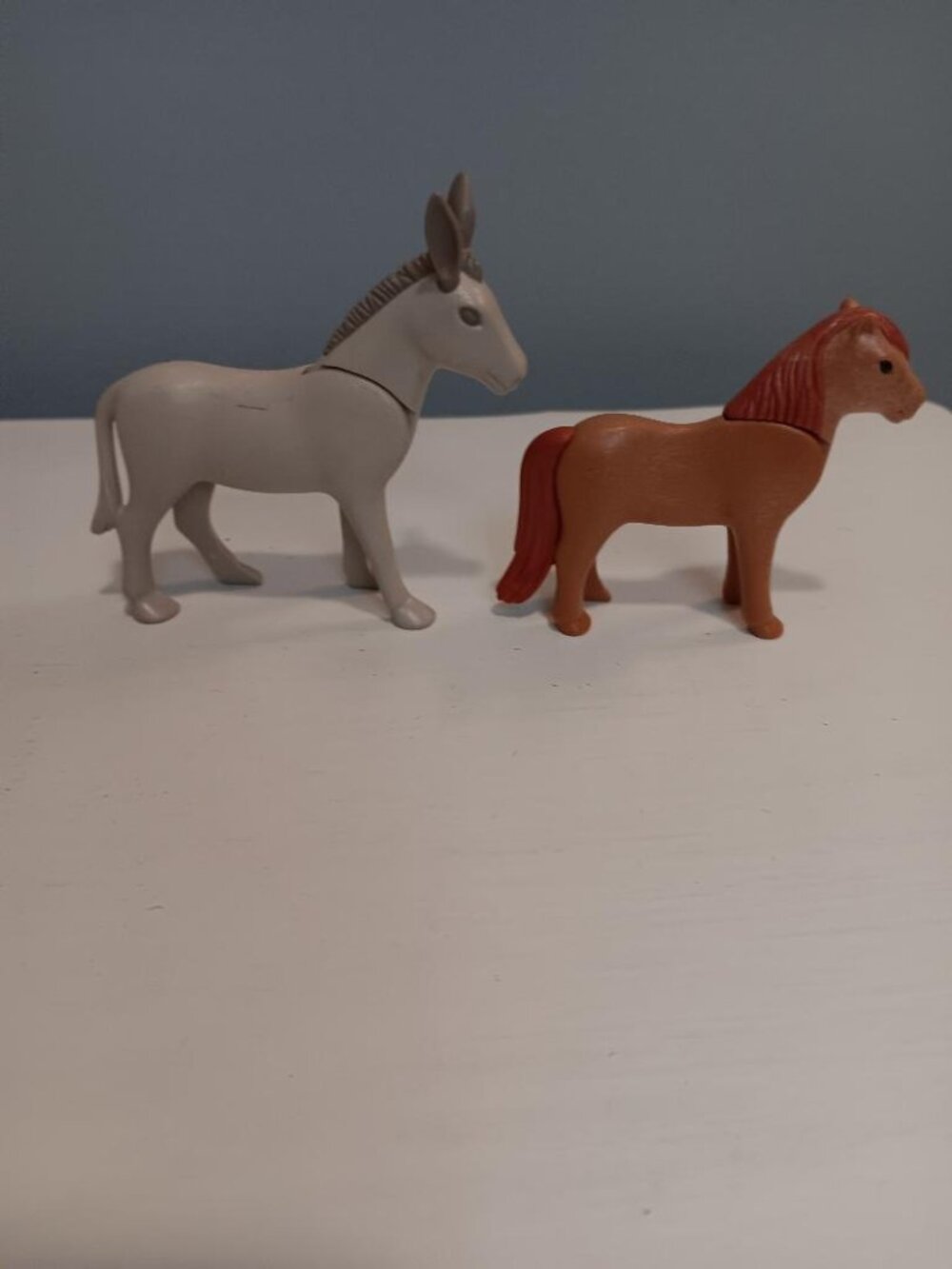 PLAYMOBIL NATIVITY Donkey Gray And Brown Horse
